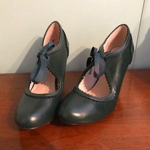 EU39 green heel Chelsea crew